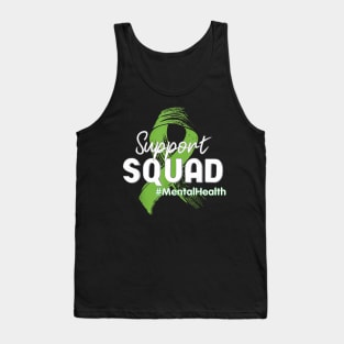 Support Squad Mental Health Awareness Lime Green Tank Top